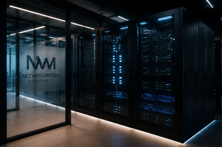 Blick in den Serverraum: sichere Infrastruktur für Websites und Anwendungen
